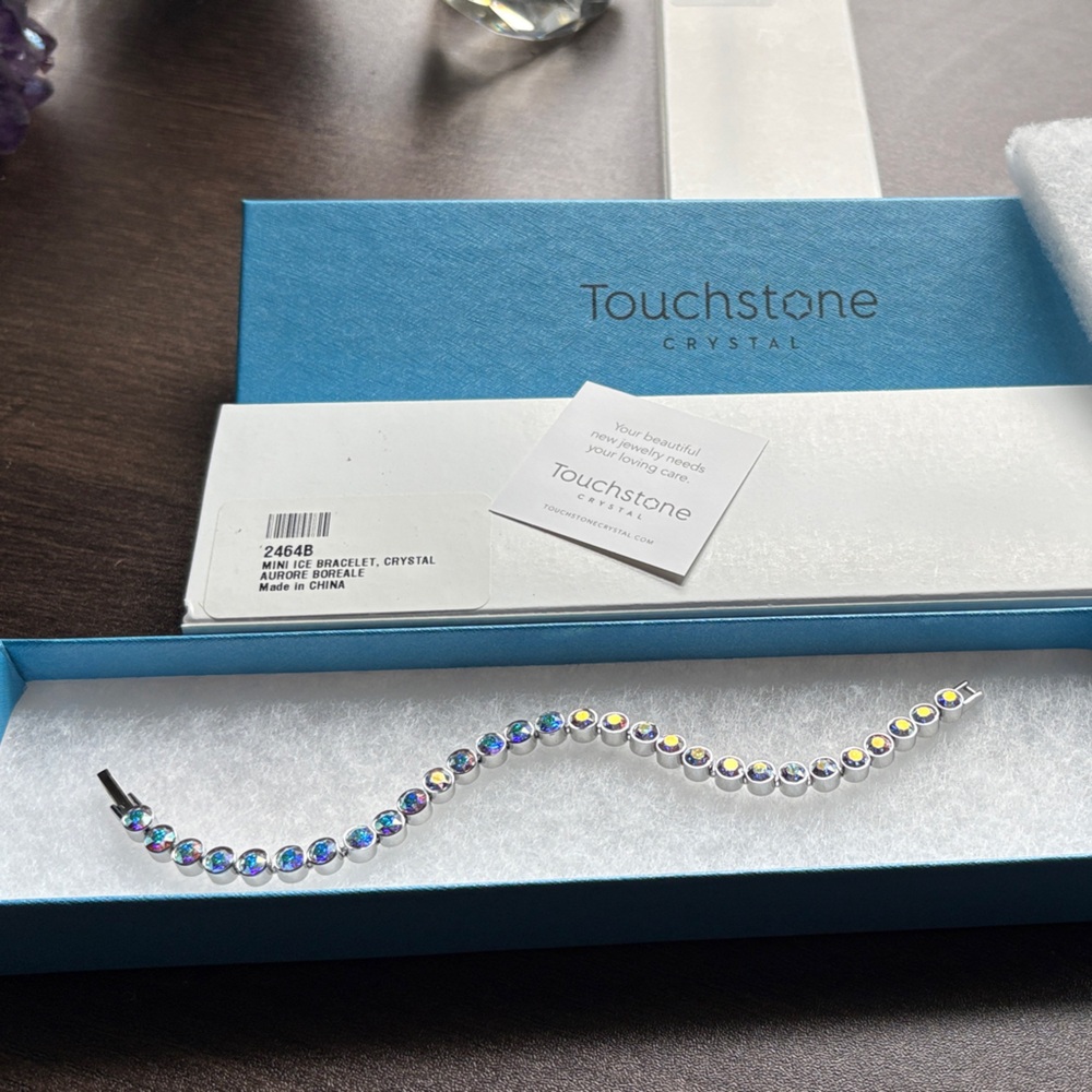 Touchstone Crystal Mini Ice Bracelet Crystal Aurore Boreale - Picture 2 of 5